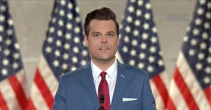 Matt Gaetz, a US congressman from Florida, addressed the first night of the Republican National Convention which was largely being held virtually amid the coronavirus pandemic