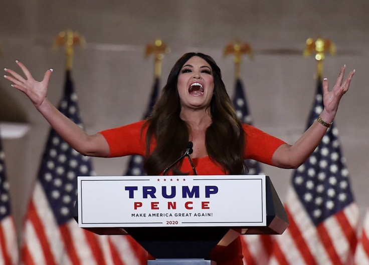 Kimberly Guilfoyle speaks during the first day of the Republican convention at the Mellon auditorium in Washington, DC