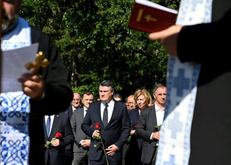 Croatian President Zoran Milanovic spoke of his personal 'moral horror' over the Grubori murders of Serb civilians