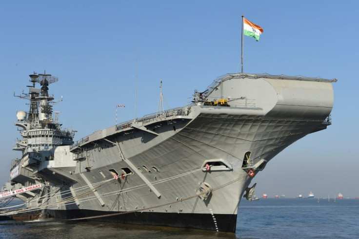 The Indian aircraft carrier INS Viraat, formerly the HMS Hermes, shortly before being decommissioned