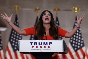 Kimberly Guilfoyle, Donald Trump Jr's girlfriend, delivered a dark address on the opening night of the Republican National Convention