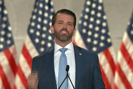 IMAGES AND SOUNDBITES - COMPLETES VIDI1WQ3MV_ENDonald Trump Jr. says Joe Biden is the "Loch Ness Monster of the swamp," at the Republican National Convention. During his speech, the president's eldest son further attacks the Democratic nominee, calling hi