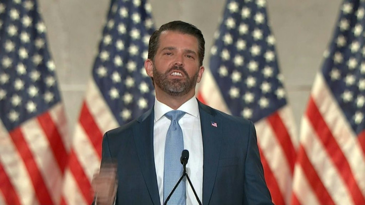 IMAGES AND SOUNDBITES - COMPLETES VIDI1WQ3MV_ENDonald Trump Jr. says Joe Biden is the "Loch Ness Monster of the swamp," at the Republican National Convention. During his speech, the president's eldest son further attacks the Democratic nominee, calling hi