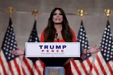 Kimberly Guilfoyle speaks during the first day of the Republican convention
