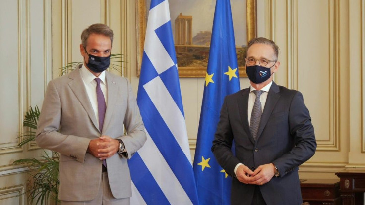 IMAGES German Foreign minister Heiko Maas meets Greek Prime minister Kyriakos Mitsotakis in Athens. During this trip, Germany hopes to push Turkey and Greece to defuse their escalating row over gas exploration in the Mediterranean or risk sparking a "cata