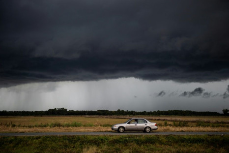 An ominous rain cloud in Louisiana ahead of the arrival of Hurricane Laura