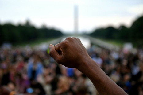 A demonstration in Washington in June against racism and police brutality 
