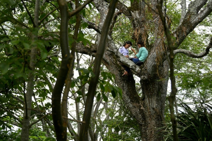 "For most of us living in rural areas it's difficult (to study.) There's no (internet) connection," said Matilde, 22