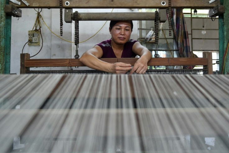 The lotus silk is woven into a fabric that is highly sought after by fashion designers and used to make exquisite scarves