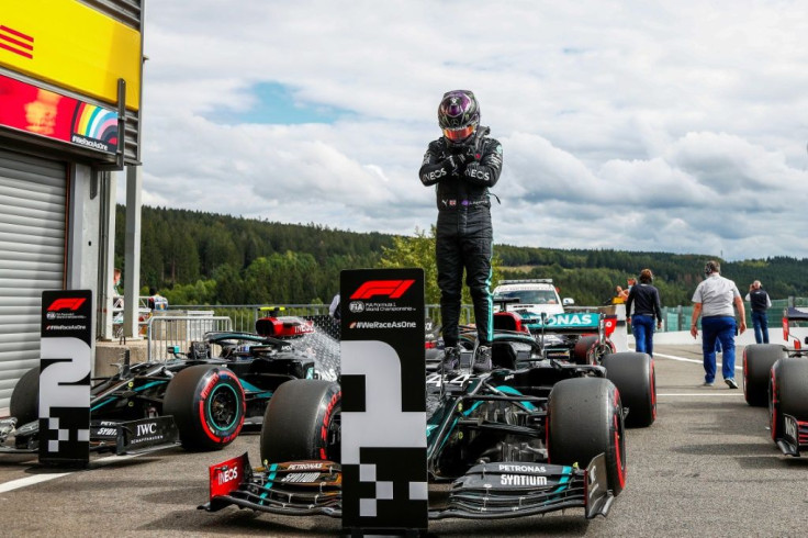 Hamilton paying homage to late US actor Chadwick Boseman after securing pole in Belgium