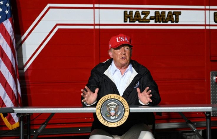 US President Donald Trump, pictured in Louisiana on August 29, 2020, meet with law enforcement officials in Kenosha and view damage from unrest
