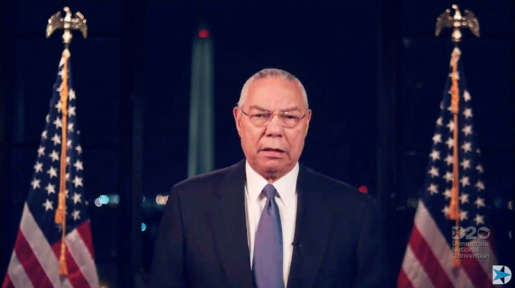This video grab of former US secretary of state Colin Powell, a Republican, was made on August 18, 2020 as his speech in favor of Democrat Joe Biden was aired during the second night of the Democratic national convention
