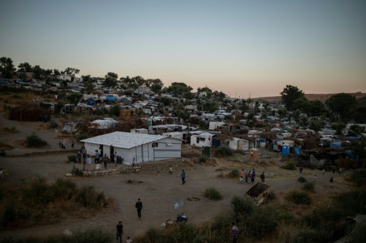 The makeshift camp at Moria, on the island of Lesbos, is now home to nearly 13,000 people
