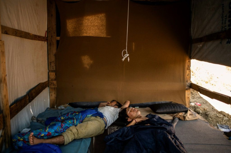 There is little for the migrants to do other than sleep