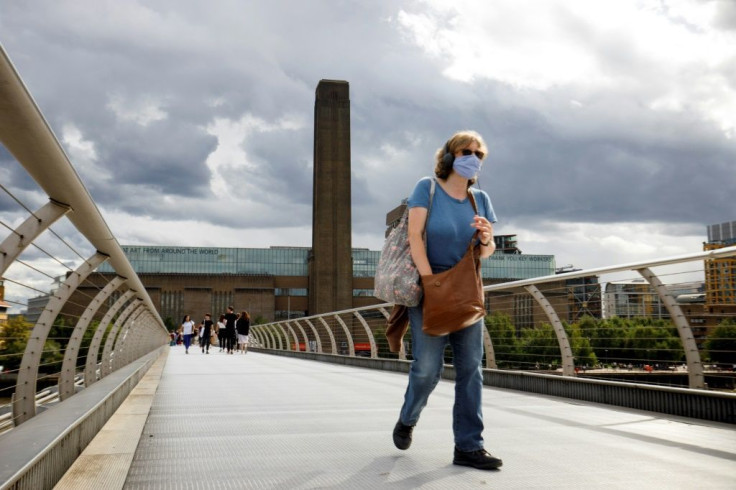 The Millennium footbridge between the Tate Modern and St Paul's Cathedral would normally be bustling with people