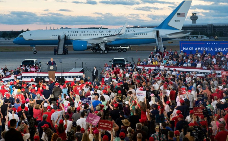 US President Donald Trump is using speeches, like this one in New Hampshire last week, to claim that Democrats will bring anarchy