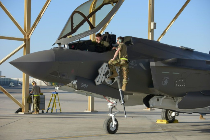 A 2019 picture released by US Central Command of an F-35A Lightning II jet then stationed at Al-Dhafra base