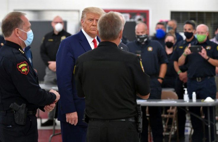 US President Donald Trump also met with law enforcement officers in Kenosha, Wisconsin