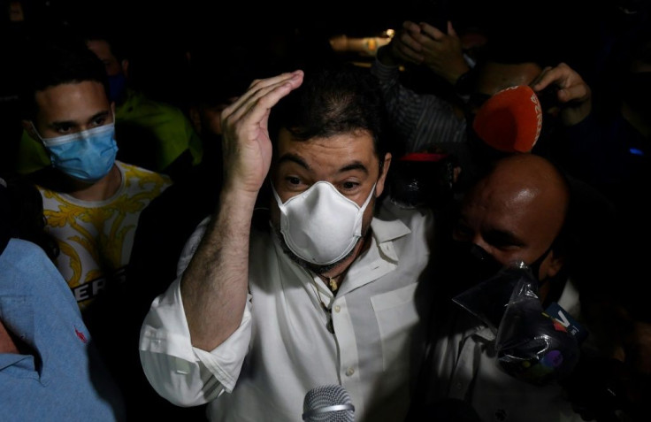 Roberto Marrero, aide of Venezuelan opposition leader Juan Guaido, leaves the National Intelligence Service headquarters after Venezuela President Nicolas Maduro pardoned more than 100 lawmakers on August 31, 2020