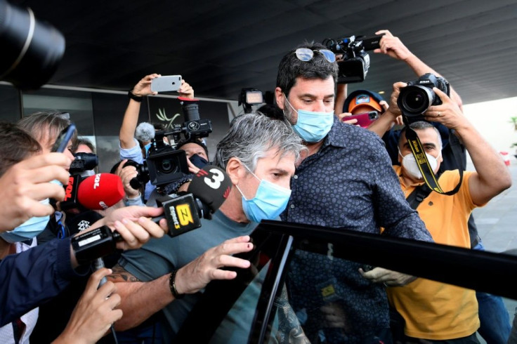 Lionel Messi's father and agent Jorge arrived in Barcelona on Wednesday ahead of talks with the club