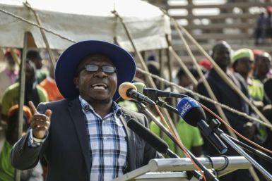Jacob Ngarivhume, seen here at a rally in 2017, had called for protests on the second anniversary of presidential elections won by Emmerson Mnangagwa