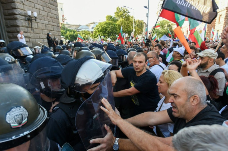 Hospital officials said 45 people, including at least 27 policemen and several journalists, were injured during clashes.