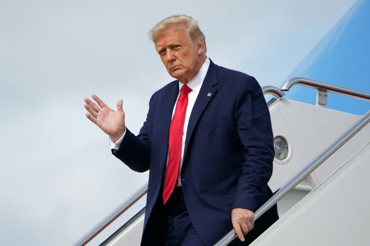 US President Donald Trump, pictured at Andrews Air Force Base on September 2, 2020, has been pushing hard for a vaccine