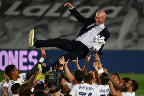 Zinedine Zidane has won two La Liga titles and the Champions League three times as Real Madrid manager