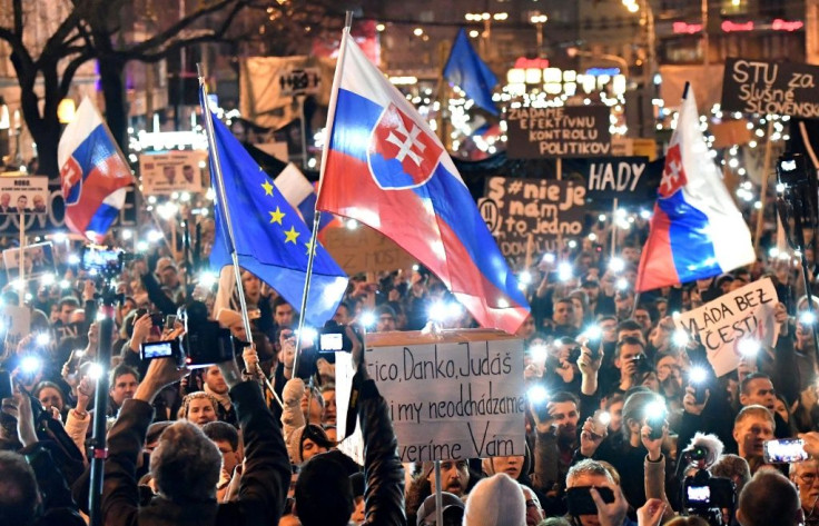 The double murder plunged the country of 5.4 million people into crisis and triggered the largest demonstrations seen since the fall of communism