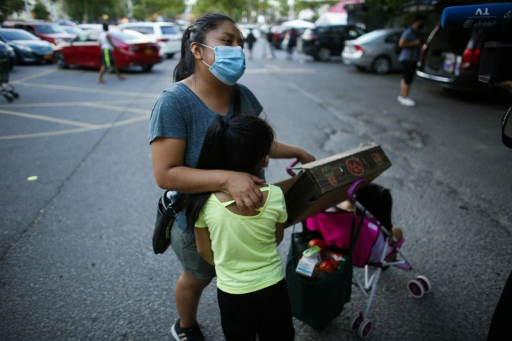 Fabiola, 35, will send her eldest five-year-old daughter to school twice a week, saying she doesn't speak enough English to help her and the family lacks the proper technology