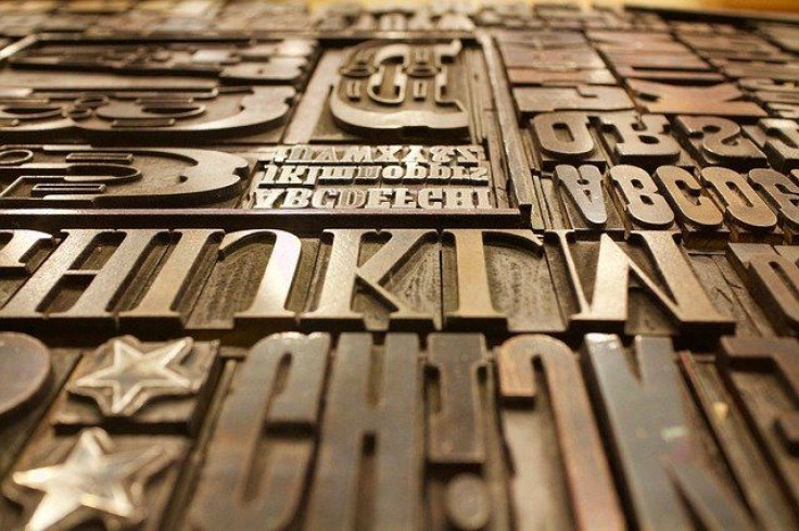 printing plate font style