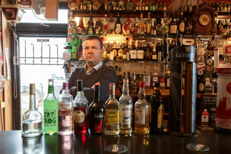 With bars shut, "you can see the people carrying the woes of life on their faces", says publican Joe Sheridan, of Walsh's Bar in Dunmore, in the west of IrelandJoe Sheridan