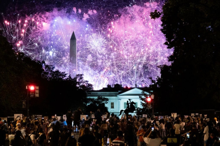 Fireworks at the White House during the Republican convention in August