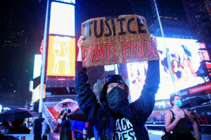 A protest in New York City on September 3, 2020 to demand justice for Daniel Prude
