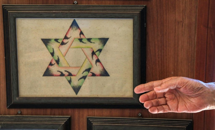 A stylized hexagram, or Star of David, hanging in a room dedicated to Jewish Kurdish art teacher and painter Daniel Kassab, at the Museum of Education in Arbil's oldest primary school, in the capital of the autonomous Kurdish region of northern Iraq