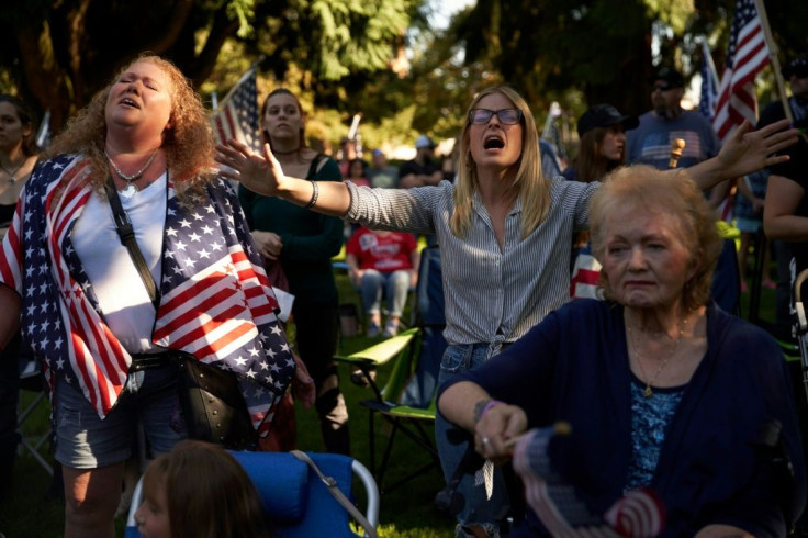 Hundreds attended a memorial for Aaron Danielson, a supporter of far-right group Patriot Prayer who was shot dead in Portland, Oregon on August 29