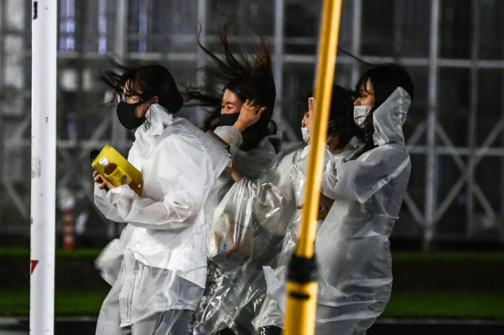 People battle against the elements as Typhoon Haishen hits Kagoshima