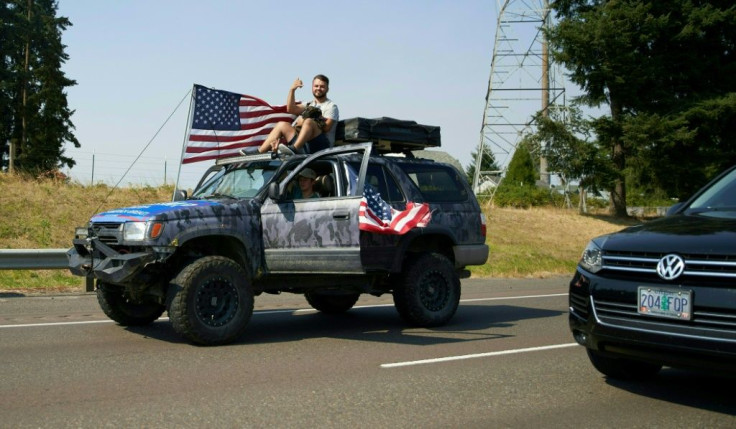 Organizers of the "Oregon For Trump 2020" motorcade, held on the US public holiday of Labor Day, said they would not try to enter the city itself in order to "keep it safe