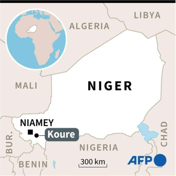 A map of Niger locating the Koure reserve