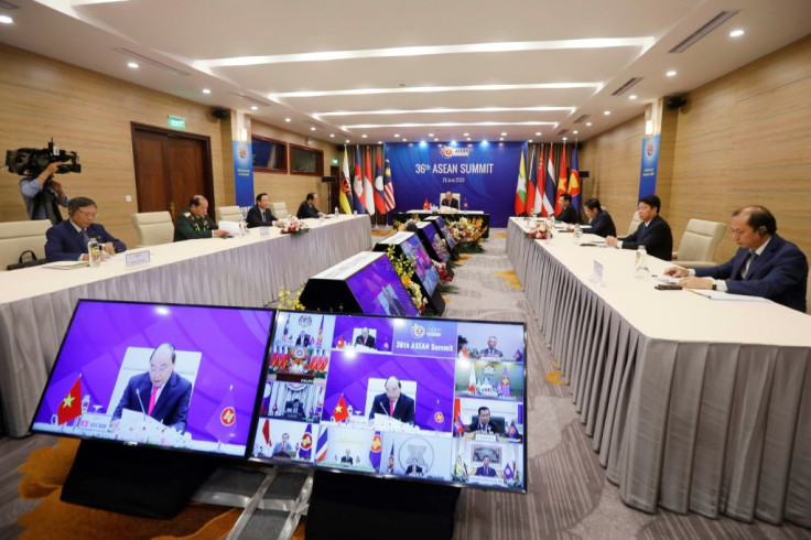 The foreign ministers of 10 Southeast Asian countries begin an online summit Wednesday