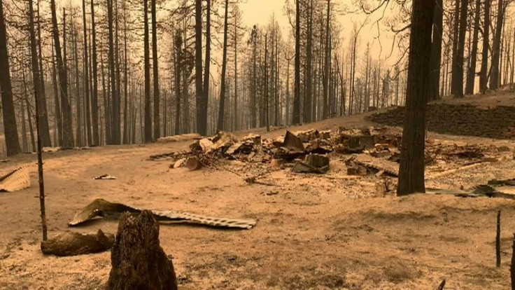 Scenes near Shaver Lake in Pineridge, California as wildfires ravage the US West Coast