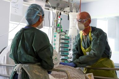 Medical staff in intensive care routinely wear full protective equipment