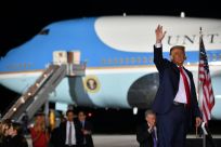 US President Donald Trump flew to Michigan to pitch his side of the story