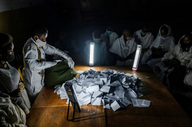 Vote counting in Mekele, the Tigray region's main city