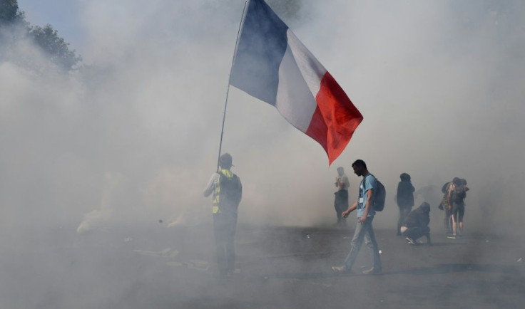 Police used tear gas at several of the protests, including in Paris