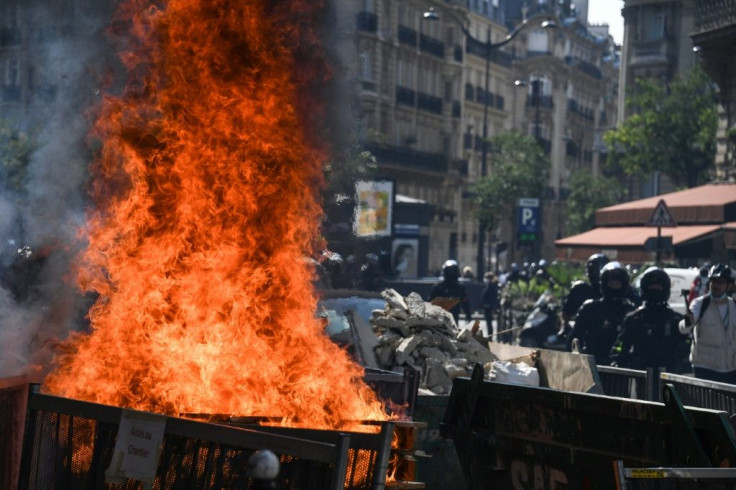 There was some damage to property during the Paris demonstrations
