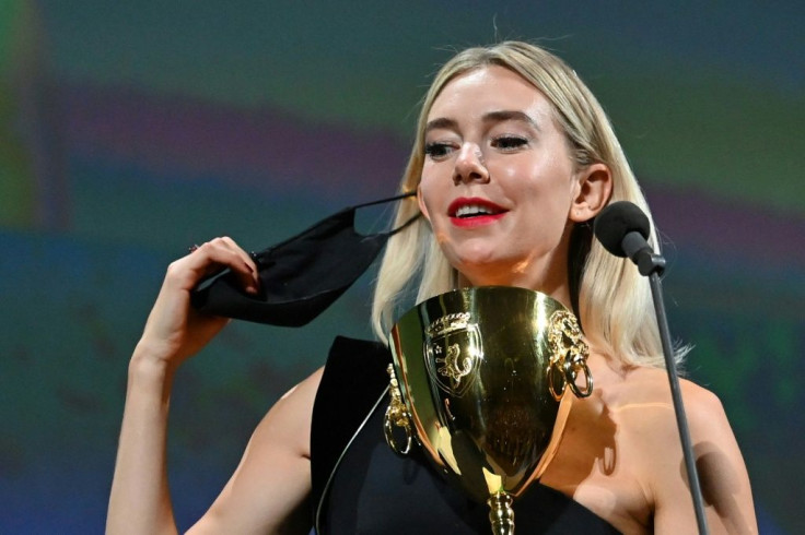 British actress Vanessa Kirby won best actress for her performance in "Pieces of a Woman" by Kornel Mundruczo about a home birth that goes wrong