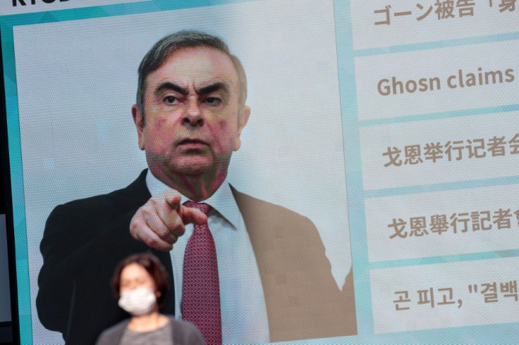 Ghosn remains at large in Lebanon, where he fled after jumping bail in Japan in December 2019