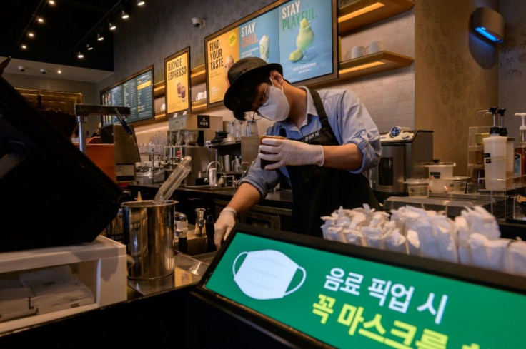 Seoul coffee shops are no longer restricted to take-aways only after cases fell back