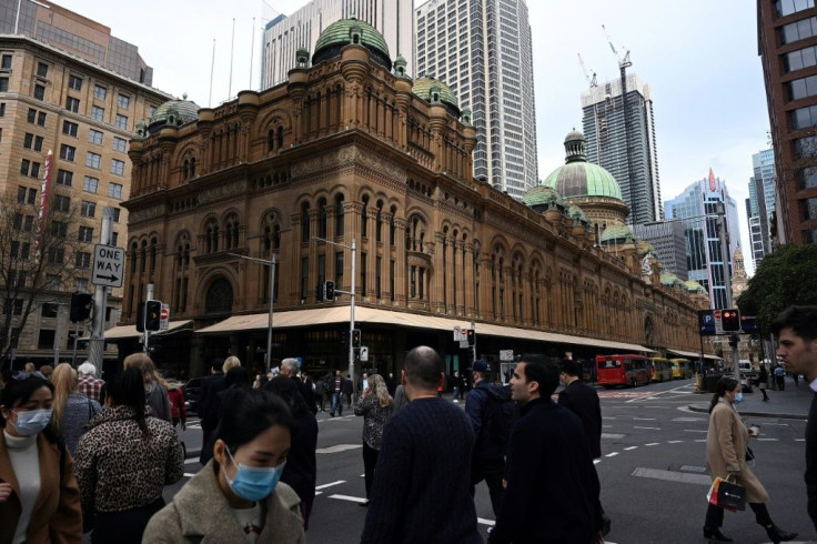 Pedestrians in Sydney's central business district